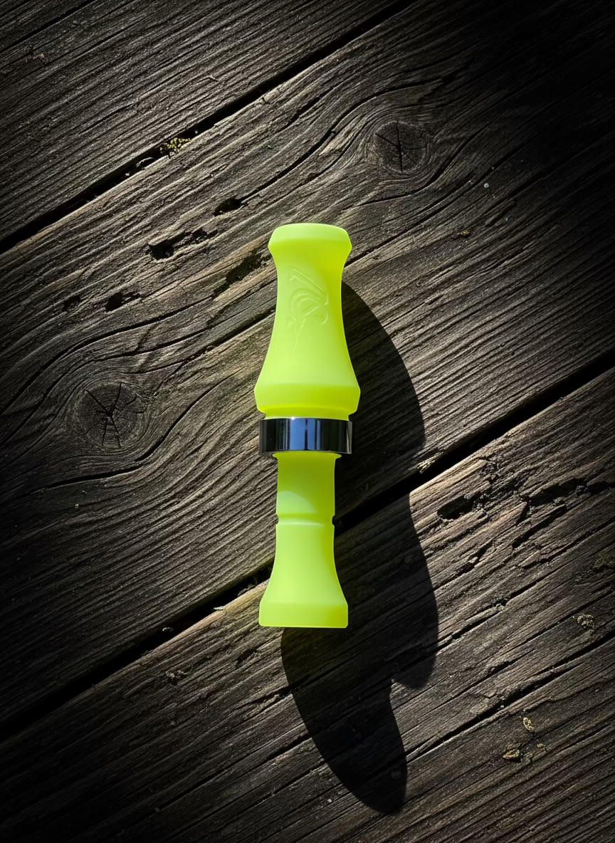 7030 Hybrid Fluorescent Green Blasted Matte/Stainless steel band